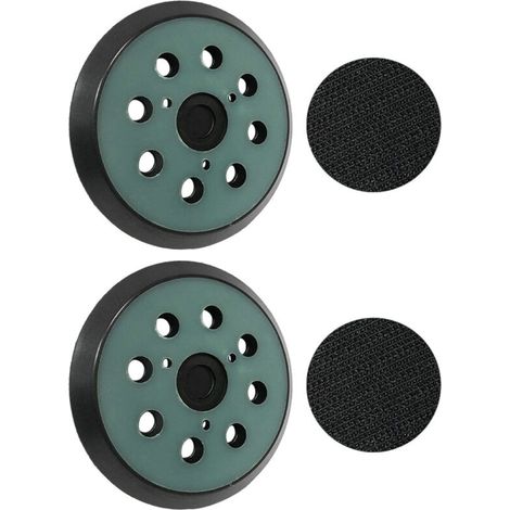 2 plateaux ponçage Makita 125mm - 8 trous - Compatible BO5010/5030/5041, DeWalt DW420/421 - Qualité supérieure (1/5)
