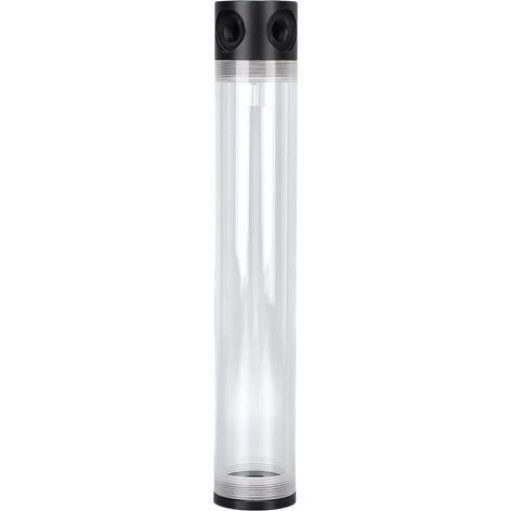 Réservoir de refroidissement à eau, 300 mm/11,8 po de longueur, filetage G1/4 po, faible bruit, cylindrique, en plastique acrylique