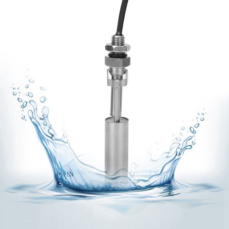 Interrupteur à flotteur avec capteur de niveau d'eau liquide, en acier inoxydable 304, filetage mâle 10 mm, 0-110 V CC (1/5)