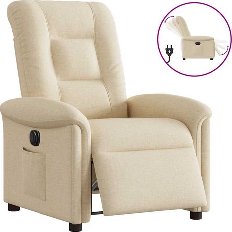 Relaxsessel Elektrisch Creme Stoff vidaXL (1/5)