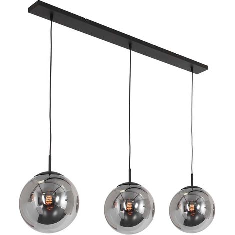 Lampe suspendue lampe à suspension couloir verre noir fumée lampe de salon H 150 cm (1/5)