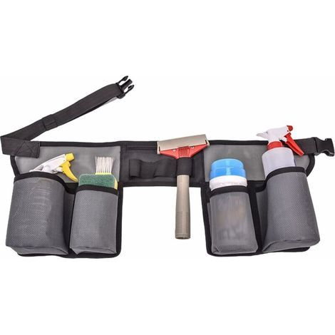 Cinture portautensili, cintura porta attrezzi per la pulizia e il giardinaggio, organizer multi-tasche per uomo e donna, borsa porta attrezzi regolabile per giardinieri, elettricisti e falegnami (1/5)