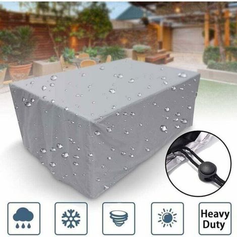 150x150x75 CM Housse de protection pour meubles de jardin, XU, Tissu en polyester imperméable, Pour table et chaises de jardin, Anti (1/4)