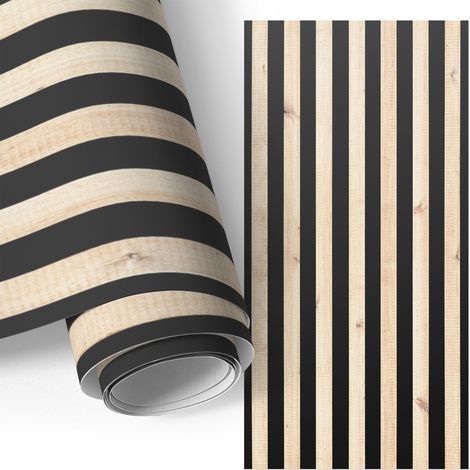 Klebefolie für Möbel - Möbelfolie - Selbstklebende - für Küche - Küchenfronten - Küchenschränke - Holzlamellen 75x150 cm