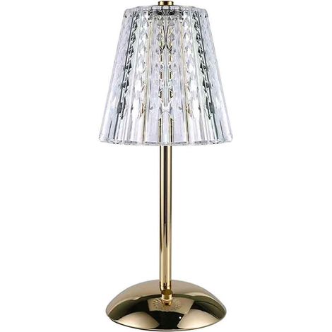 Lampe de Chevet LED, 3 Couleurs Lampe Cristal, Tactile Dimmable, pour Chambre Salon Restaurant Bar (1/5)