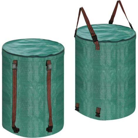 Sac de jardin réutilisable pour feuilles et ordures de pelouse, parfait pour enlever les feuilles, nettoyer la cour, Lot de 2（272L+48 Gallons) (1/4)