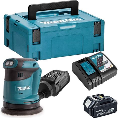 Makita – Ponceuse excentrique 18V – 3 vitesses – Moteur Brushless – Pour ponçage bois dur et teck – Coffret MAKPAC