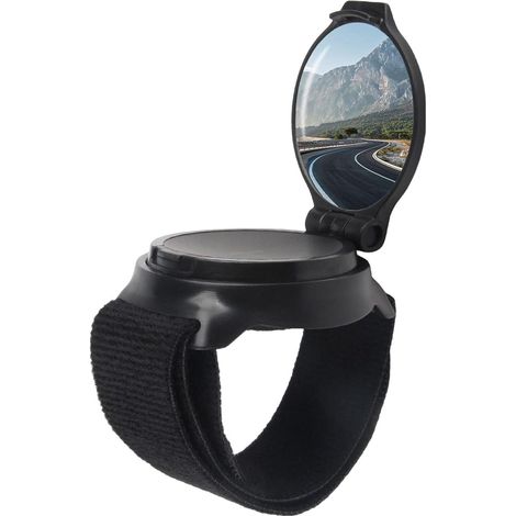 Wristband Rear Mirror, Reflector Wrist Strap 2.55x2.75in, 360 Adjustable Riding Mirror Wide, Angle View Wearable Design, Perfect for Cycling Accessories (1/5)