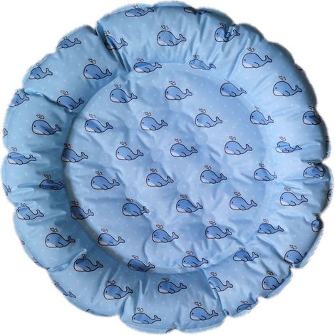 Tapis Rafraichissant Chien et Chat, Tapis Refrigerant pour Chien Chat Animaux De Compagnie, Fraicheur Rond Extérieur Intérieur Portable (Baleine)