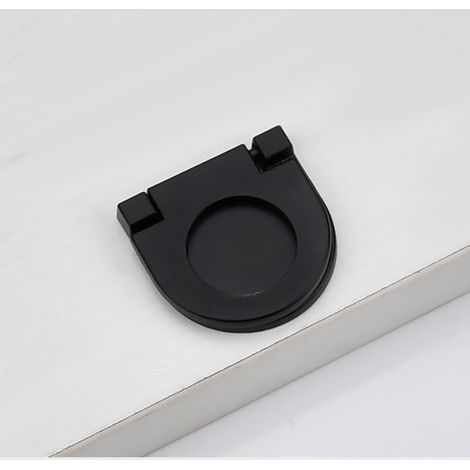 4 pièces poignée invisible, bouton cuisine armoire tiroir poignée de porte, armoire de cuisine horizontale quincaillerie poignée de tiroir (noir,3.53.4CM) (1/3)