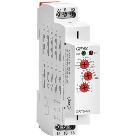 GRT8-M1 220V Multi-Function Time Relay - 230V AC Cyclic Time Relay, 35mm DIN Rail, 10 Adjustable Functions for Industrial Applications (1/5)