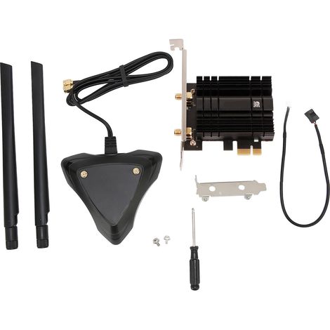 Carte WiFi 6E PCIe Triple Bande 5400Mbps, Bluetooth 5.2 avec Antenne Magnétique 6dBi pour PC (1/5)