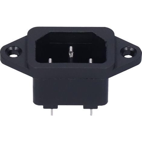 Three-core AC power socket with pure copper male connector, 250V 10A (sold in sets of ten) (1/4)