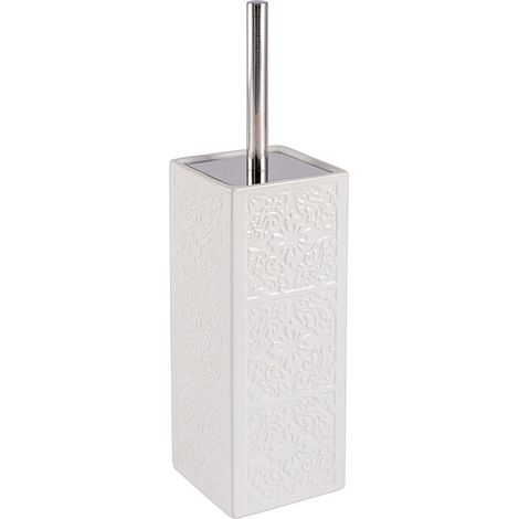 Wenko – Brosse WC céramique Cordoba – Nettoyage hygiénique – Tête noire 6,5 cm – Dimensions 35x9,5x9,5 cm – Finition espagnole-maure (1/5)