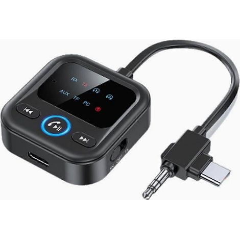 Émetteur/récepteur Bluetooth 6.0 professionnel 2026 / Adaptateur Bluetooth, compatible avec les connecteurs TV/avion/salle de sport pour casques sans fil (1/5)