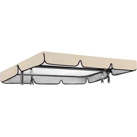 Toit de Rechange pour Balancelle de Jardin, Housse de Rechange, Toit de Balancelle de Jardin étanche, Balancelle Remplacement pour Les Jardins Battants et Les Terrasses (Beige 19512515cm) (1/5)