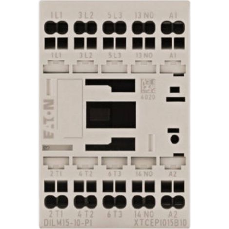 Eaton Contactor de potencia, 3 polos, 380 V 400 V 7,5 kW, 1 S, 230 V 50 Hz, 240 V 60 Hz, Accionamiento de CA, Terminales Push-in, 199249
