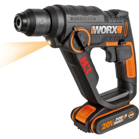 WORX WX390 Hammerbohrer/Schrauber mit Akku und Ladegerät