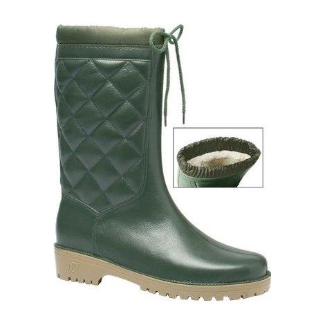 STIVALE PVC IMBOTTITO CARRARMATO WALENKY IMPERMEABILE VERDE TG 44(38955)