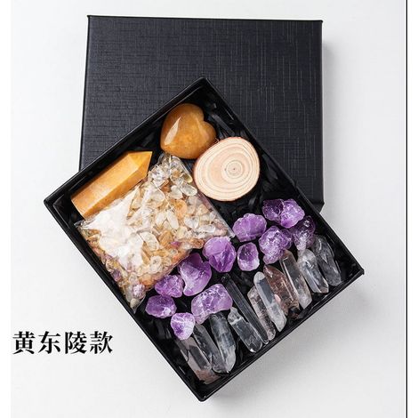 Cristal Brut - Prisme Hexagonal En Cristal Naturel - Décoration Intérieure - Boîte Cadeau Avec Pierres Concassées Et Formes Minérales - 1 Pièce (1/4)