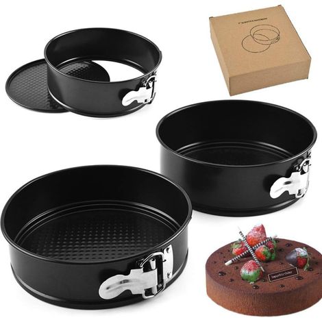 Moule à charnière antiadhésif Live Buckle, rond, amovible, en acier au carbone, moule à charnière, moule à pâtisserie de Noël à faire soi-même (1/5)