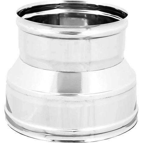 RACCORDO INOX F/F MONOPARETE PER CALDAIA Ø120x130 mm