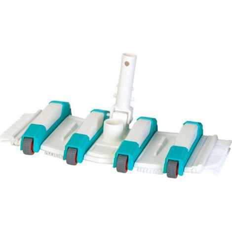Cabezal aspirador piscina gre-pools premium 8 ruedas cepillos laterales (1/2)