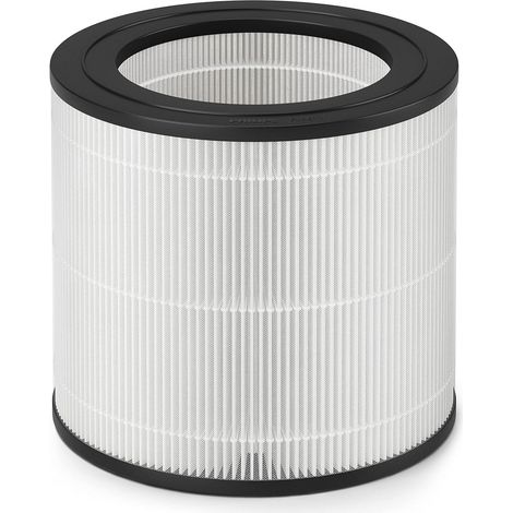 Für Philips AC0650 und AC0651/10 Luftreiniger-Ersatzfilter, NanoProtect HEPA, 12 Monate, Lebensanzeige, Schwarz/Weiß (FY0611/30)
