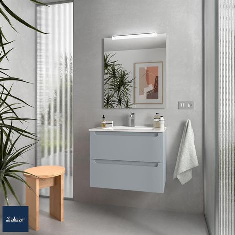 Armoire murale MONTERREY 700 2 tiroirs métalliques avec fermeture douce BLUE FOG 697 x 540 x 450 mm (1/4)