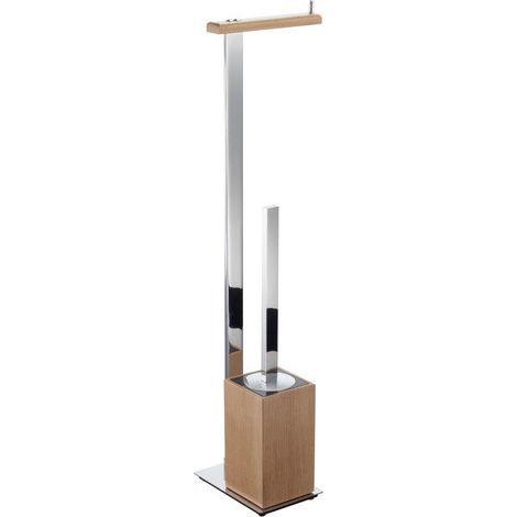MANILLONS TORRENT 01939025 NATURA Toallero De Pie Cromo/Madera Natural - ref: 01939025 (1/2)