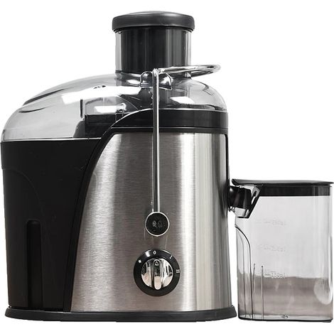 Extracteur de jus centrifuge, deux vitesses, éjection automatique de la pulpe, Argent - Prise UE (1/2)