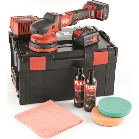 Exzenterpolierer 18V XFE 15 150 18.0-EC/5.0 P-Set C FLEX - 2 Akkus + Ladegerät - im Koffer - 461245 (1/5)