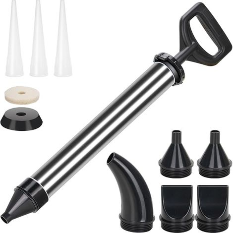 Silicone Gun, Cartridge Gun, Sealant Gun, Stainless Steel, 5 Nozzles, Widened, Thicker, Strong Suction, Good Sealing (68 x 6 cm) (1/5)