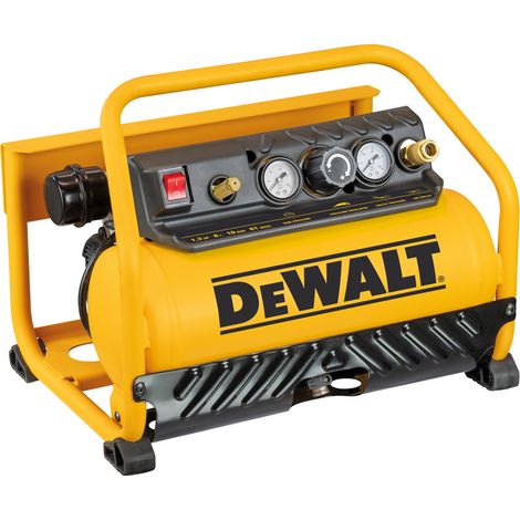 Dewalt – Compresseur silencieux sans huile 6L 10 bar 1,3 HP – Débit 176 l/min – Moteur induction sans entretien – DXCMS156RE