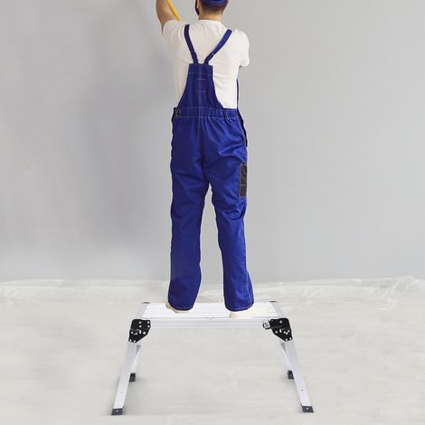 Arbeitsplattform Aluminium-Klapptritt Klappleiter Klappbar Trittleiter Leiter