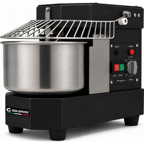 Pétrin à pâte noir 8 Litres sur pieds avec tête et cuve fixe (220V) PREMIUM - GOLDINOX (1/4)