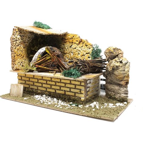Forno a legna per Presepe con Lampada Fuoco 26x14 cm 3035 (1/5)