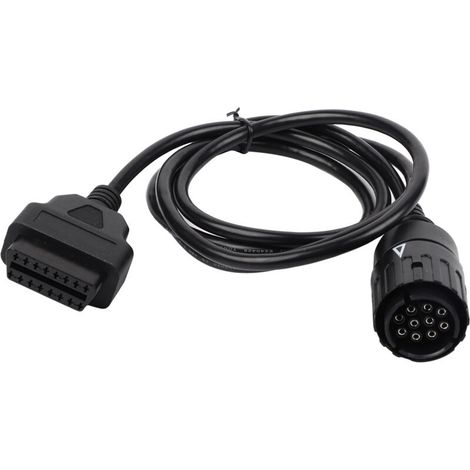 Câble adaptateur OBD2 moto BMW – 10 vers 16 broches, noir, haute stabilité et qualité professionnelle pour outils de diagnostic (1/5)