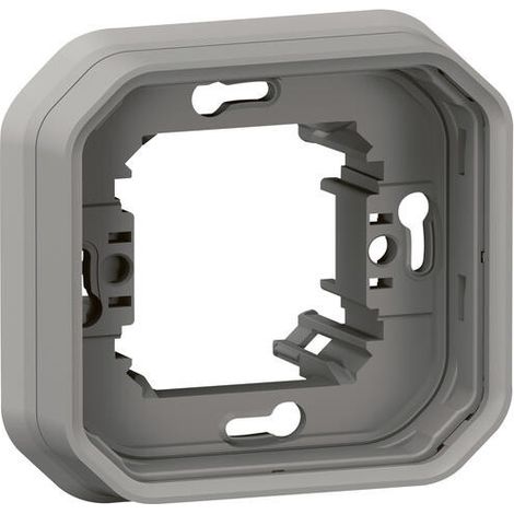 SUPPORTO PIASTRA IMPERMEABILE PER INCASSO 1 STAZIONE PLEXO - GRIGIO LEGRAND LEG069681L (1/3)