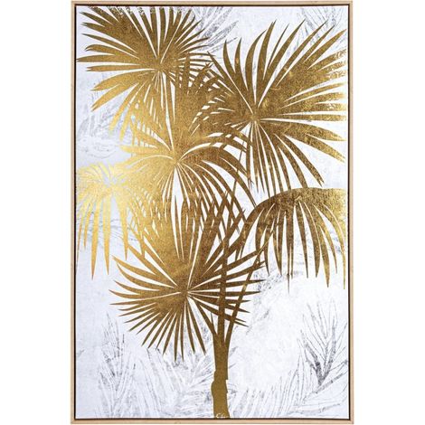 Quadro Bold 82 x 122, stampa su tela con applicazioni ad olio e fogli dorati (1/5)