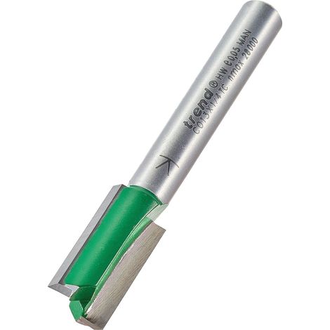 Trend C013X1/4 TCT Two-Flute Cutter, 9.5mm Diameter x 19.1mm Length, Model TREC01314TC