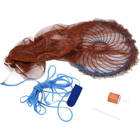 Épuisette de pêche à main haute résistance avec disque volant et accessoires de pêche (1/5)