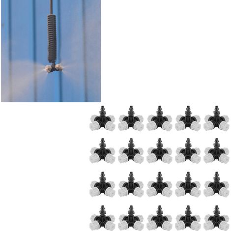 Arroseur à micro-atomisation cross (ABS, couleur variée, 20PCS, connecteur barbed) avec distributeur (1/5)