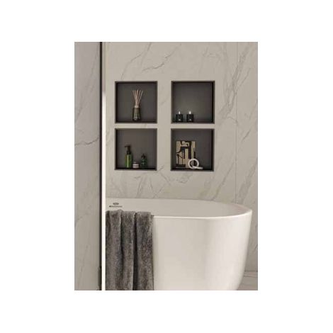 Nicchia da parete incassata 32x10x32H cm in acciaio inox AISI 304 Gedy serie GUEST - Satinato