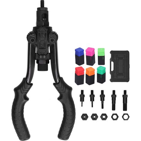 Pince à riveter manuel pour écrous avec mandrin M3 M4 M6 M8 M10 M12 - Kit de sertissage pour écrous à rivets (1/5)