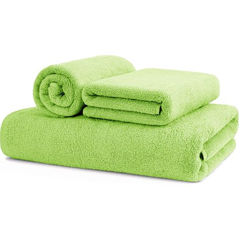 Asciugamani Salvietta Bagno In Morbida Spugna Modello Sophie Colore Verde Acido, misuraOspitecoloreVerde Acido (1/4)