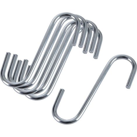 6x Stahl-Räucherhaken für Räucheröfen für Würstchen und Fleisch 6x4,5 (1/2)