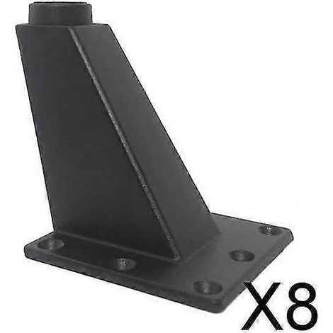 Pieds de meubles en métal, adaptés aux canapés/lits, armoires, meubles TV de salle de bain, tables basses, canapés, etc. (Noir, lot de 8) (1/5)