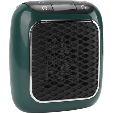 Chauffage mural compact à température constante avec thermostat réglable, compatible avec les prises européennes 220 V et de couleur verte. (1/5)