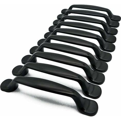 10x Kitchen Cabinet Door Handles Cupboard Drawer Bedroom Furniture Pull 128MM Pitch, Aluminum, with screws (1/5)